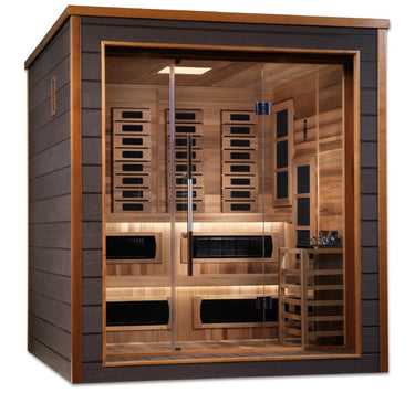 Golden Designs Karlstad 6-Person Hybrid Outdoor Sauna | GDI-8226-01